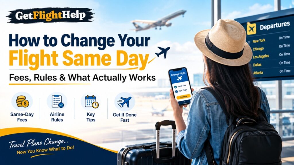 How to Change Your Flight Same Day — Fees, Rules, and What Actually Works